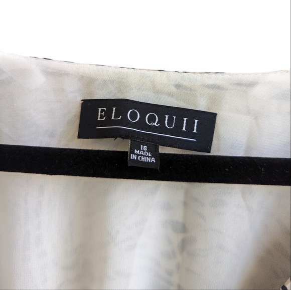 Eloquii Tan Tropical Ruched Mini Dress - Picture 10 of 10